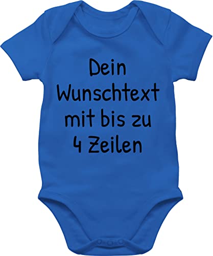 Baby Body Junge Mädchen - Aufdruck selbst gestalten - Wunschdruck Text Namen I Eigener Text I Custom Text - 18/24 Monate - Royalblau - vatertagsgeschenk strampler selber bedruckte bodys wunschtext von Geschenk mit Namen personalisiert by Shirtracer