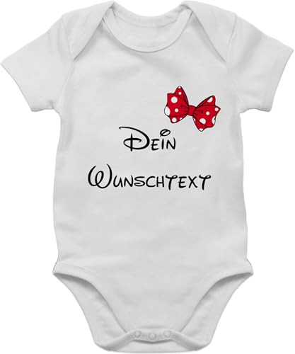 Baby Body Junge Mädchen - Aufdruck selbst gestalten - Spardose Wunschtext Schleife I - 3/6 Monate - Grau meliert - vatertagsbody selber bedruckte bodys personalisierte freundin strampler von Geschenk mit Namen personalisiert by Shirtracer