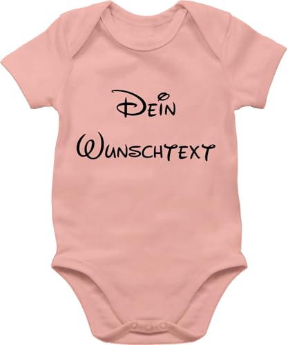 Baby Body Junge Mädchen - Aufdruck selbst gestalten - Wunschtext I Geschenk mit eigenem Text personalisiert - 1/3 Monate - Babyrosa - geschenke babyparty selber bedruckte bodys personalisierte name von Geschenk mit Namen personalisiert by Shirtracer