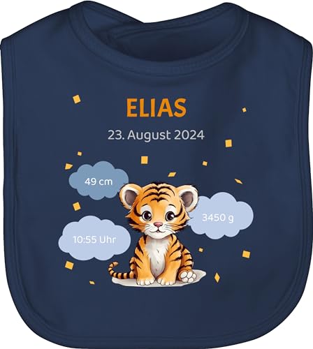 Baby Lätzchen - Zur - Geschenk Geburtsdaten Geschenke Geburt Daten - Unisize - Navy Blau - geburtsgeschenk neugeboren personalisierter neugeborenes neugeborenen personalisierte babygeschenke von Geschenk mit Namen personalisiert by Shirtracer