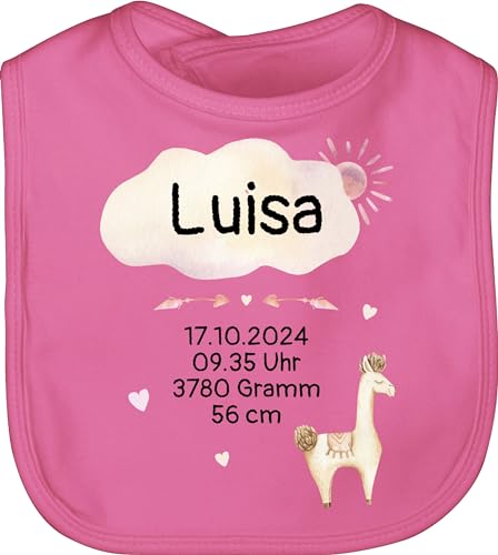 Lätzchen - Baby Geschenk zur Geburt Mädchen Geburtsgeschenk - Unisize - Pink - neugeboren name neugeborene geschenke personalisierter neugeborenes neugeborenen personalisierte babygeschenke von Geschenk mit Namen personalisiert by Shirtracer