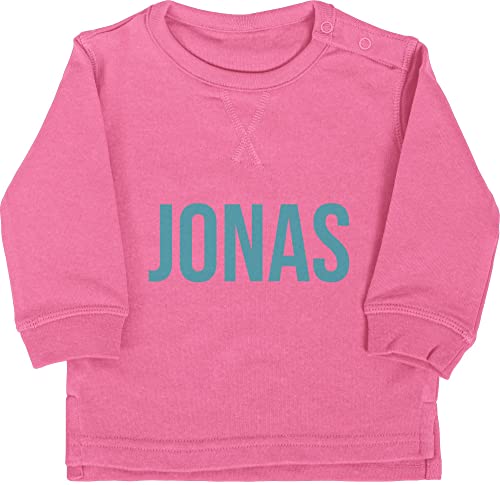 Baby Pullover Jungen Mädchen - anpassbar - Dein Name in Bunt - 18/24 Monate - Pink - personalisiertes Sweatshirt Kinder personalisierte Geschenke eigenem Babykleidung Pulli Langarm von Geschenk mit Namen personalisiert by Shirtracer