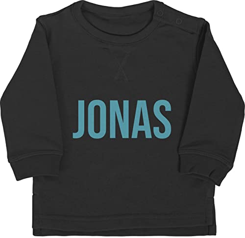 Baby Pullover Jungen Mädchen - anpassbar - Dein Name in Bunt - 18/24 Monate - Schwarz - personalisiertes Sweatshirt Kinder personalisierte Geschenke eigenem Pulli Langarm Babykleidung von Geschenk mit Namen personalisiert by Shirtracer