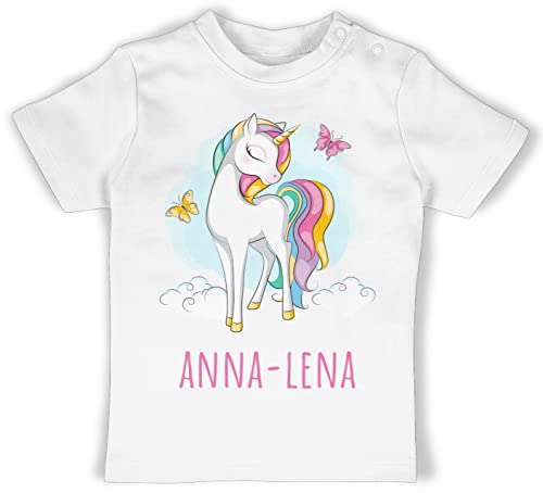 Baby T-Shirt Mädchen Jungen - Einhorn mit Name personalisiert Geschenk Unicorn I Einhörner Kinder Geschenk - 6/12 Monate - Weiß - Unicorns personlisierte Shirt einhörnern Junge personalisierter Baby T-Shirt Mädchen Jungen - Einhorn mit Name personalisiert Geschenk Unicorn I Einhörner Kinder Geschenk - 6/12 Monate - Weiß - Unicorns personlisierte Shirt einhörnern Junge personalisierter von Geschenk mit Namen personalisiert by Shirtracer