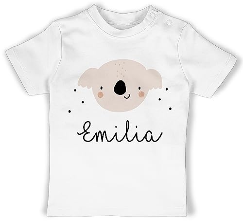 Baby T-Shirt Mädchen Jungen - Süßer Koalabär Koala Koalas - 12/18 Monate - Weiß - Geschenke Shirt von Geschenk mit Namen personalisiert by Shirtracer