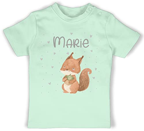 Baby T-Shirt Mädchen Jungen - Tiere - Eichhörnchen Eichhorn Squirrel - 12/18 Monate - Mintgrün - personalisierte Geschenke Kita Shirt Tier Name t Tieren Waldtiere tiermotiv personalisierter Baby T-Shirt Mädchen Jungen - Tiere - Eichhörnchen Eichhorn Squirrel - 12/18 Monate - Mintgrün - personalisierte Geschenke Kita Shirt Tier Name t Tieren Waldtiere tiermotiv personalisierter von Geschenk mit Namen personalisiert by Shirtracer
