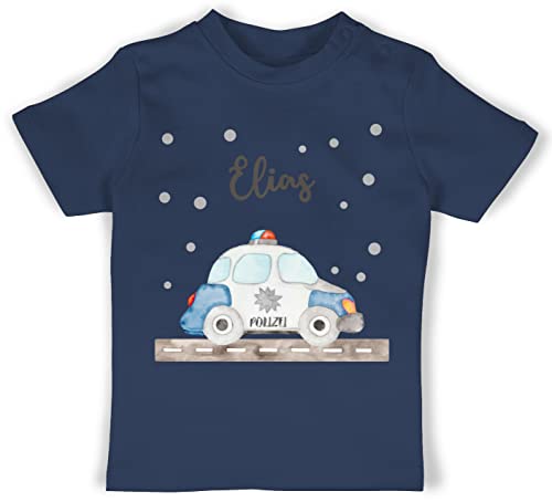 Baby T-Shirt Mädchen Jungen - Polizei Blaulicht Bundespolizei Polizeiauto Polizist - 18/24 Monate - Navy Blau - Polizisten für t-Shirts Fuer Auto Tshirt Kinder t Shirt von Geschenk mit Namen personalisiert by Shirtracer