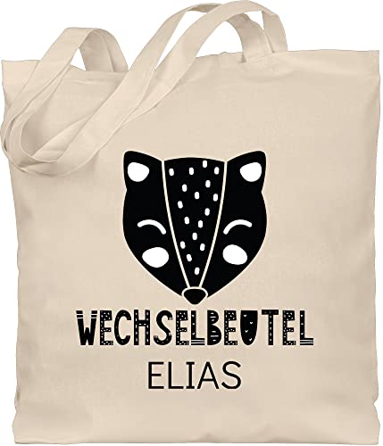 Baumwolltasche - Kita Beutel Wechselsachen Mädchen - Wechselbeutel mit Fuchs - Unisize - Naturweiß - kindergarten tasche stoffbeutel kinder personalisierte jutebeutel wechselwäsche wäschbeutel von Geschenk mit Namen personalisiert by Shirtracer