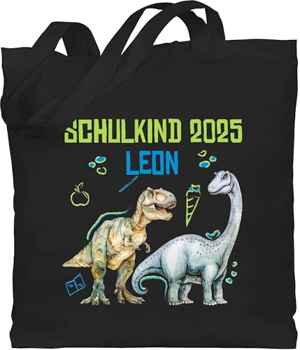 Baumwolltasche - Turnbeutel - Schulkind 2025 mit Name und Dinosauriern | Einschulung Geschenk Jungen Schulanfang Dino - Unisize - Schwarz - schultasche erste klasse schulanfänger schulkinder tasche Baumwolltasche - Turnbeutel - Schulkind 2025 mit Name und Dinosauriern | Einschulung Geschenk Jungen Schulanfang Dino - Unisize - Schwarz - schultasche erste klasse schulanfänger schulkinder tasche von Geschenk mit Namen personalisiert by Shirtracer