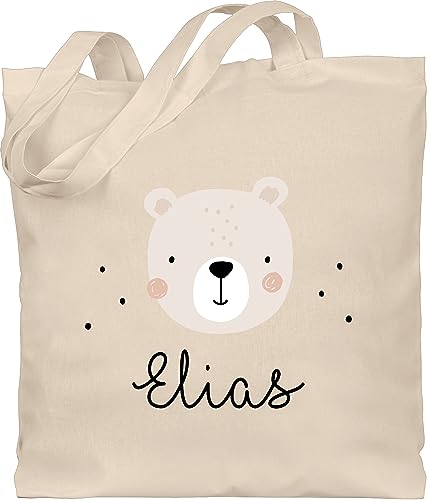 Baumwolltasche - Süßer Heller Bär Bärenmotiv Bären Bear - Unisize - Naturweiß - kindergarten tasche bärchen teddy geschenke personalisierte kind und von Geschenk mit Namen personalisiert by Shirtracer