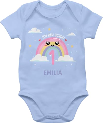 Body Junge - 1. - Ich bin schon 1 rosa Regenbogen mit Name I Geschenk Baby erster Geburtstag 1 Jahr Geschenke Mädchen Geburtstagskind - 12/18 Monate - Babyblau - outfit 1.geburtstag strampler Body Junge - 1. - Ich bin schon 1 rosa Regenbogen mit Name I Geschenk Baby erster Geburtstag 1 Jahr Geschenke Mädchen Geburtstagskind - 12/18 Monate - Babyblau - outfit 1.geburtstag strampler von Geschenk mit Namen personalisiert by Shirtracer