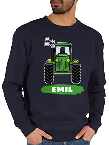 Geschenk mit Namen personalisiert by Shirtracer Sweater Pullover Sweatshirt Herren Damen - Traktor Trekker Buldog Schlepper - XXL - Dunkelblau - Traktoren und trecker Name Traktor+Herren von Geschenk mit Namen personalisiert by Shirtracer