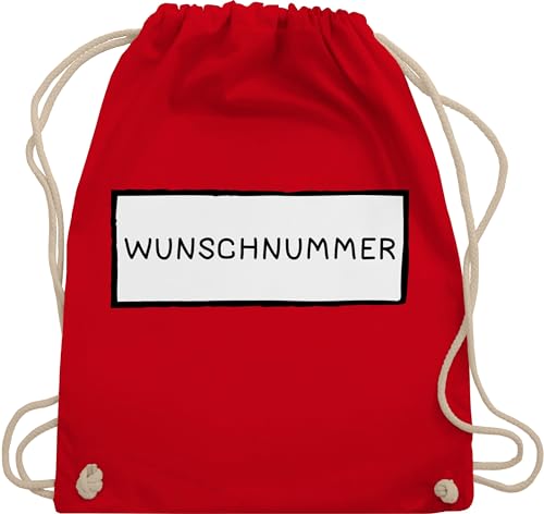 Geschenk mit Namen personalisiert by Shirtracer Turnbeutel Rucksack - Karneval Accessoire Fasching - Wunschnummer Panzerknacker - Unisize - Rot - fünfte jahreszeit karnevals faschings von Geschenk mit Namen personalisiert by Shirtracer