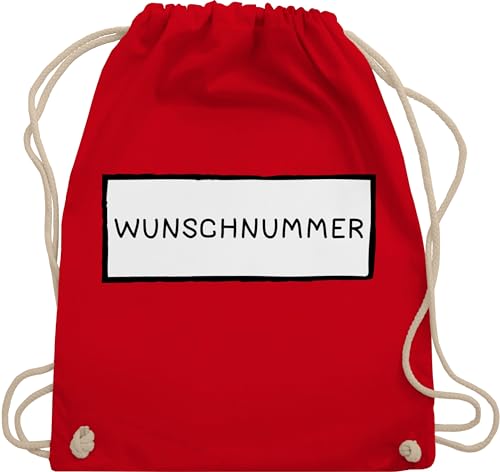 Turnbeutel Rucksack - Karneval Accessoire Fasching - Panzerknacker Wunschnummer I - Unisize - Rot - karnevals stoffbeutel faschings als fünfte jahreszeit karneval- karnewal fasching- von Geschenk mit Namen personalisiert by Shirtracer