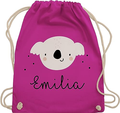 Geschenk mit Namen personalisiert by Shirtracer Turnbeutel Rucksack - Süßer Koalabär Koala Koalas - Unisize - Fuchsia - geschenke von Geschenk mit Namen personalisiert by Shirtracer