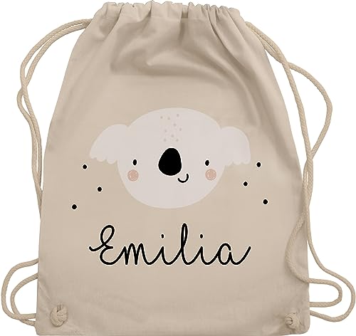 Geschenk mit Namen personalisiert by Shirtracer Turnbeutel Rucksack - Süßer Koalabär Koala Koalas - Unisize - Naturweiß - geschenke tasche baumwolle von Geschenk mit Namen personalisiert by Shirtracer