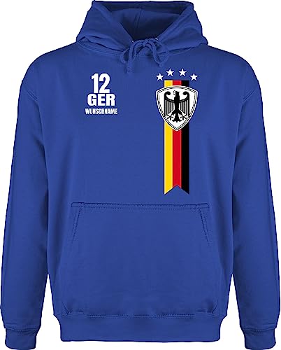 Hoodie Herren Pullover Männer - 2024 Fussball EM Fanartikel - Germany WM Fan Deutschland - XL - Royalblau - pulli fußball deutscher nationalmannschaft kapuzenpullover 24 kinder hoody europa fans von Geschenk mit Namen personalisiert by Shirtracer