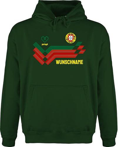 Hoodie Herren Pullover Männer - 2024 Fussball EM Fanartikel - Personalisierbares Portugal Motiv Trikot | Individuelles Portugal Design mit Wappen und Landesfarben | Mit eigenem Namen - M Hoodie Herren Pullover Männer - 2024 Fussball EM Fanartikel - Personalisierbares Portugal Motiv Trikot | Individuelles Portugal Design mit Wappen und Landesfarben | Mit eigenem Namen - M von Geschenk mit Namen personalisiert by Shirtracer