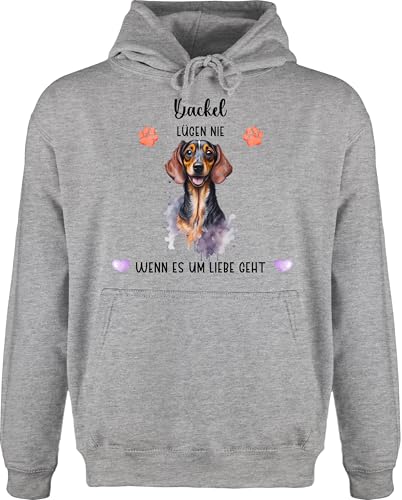Hoodie Herren Pullover Männer - Hunde - Dackel - Geschenk Hundebesitzern - 5XL - Grau meliert - personalisierter Hundebesitzer Dachshund Kapuzenpullover Hund Hunden dackelmotiv Custom Dog, Hoodie Herren Pullover Männer - Hunde - Dackel - Geschenk Hundebesitzern - 5XL - Grau meliert - personalisierter Hundebesitzer Dachshund Kapuzenpullover Hund Hunden dackelmotiv Custom Dog, von Geschenk mit Namen personalisiert by Shirtracer