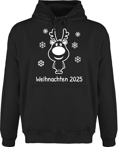 Hoodie Herren Pullover Männer - Weihnachten Geschenke Christmas - Weihnachtsreh REH - 4XL - Schwarz - personalisierter Weihnachts weihnacht weihnachtliche weihnachtsmotiven weihnachtsmotiv von Geschenk mit Namen personalisiert by Shirtracer