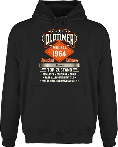 Hoodie Herren Pullover Männer - 60. Geburtstag - Oldtimer Special Vintage 1964 mit Name - 3XL - Schwarz - 60 1963 Geschenke zum 60.Geburtstag Jahre Geschenk+zum+60+Geburtstag sprüche von Geschenk mit Namen personalisiert by Shirtracer