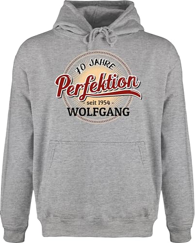 Hoodie Herren Pullover Männer - 70. Geburtstag - 70 Jahre Perfektion - seit 1954 - L - Grau meliert - geschenke 70sten zum name 70ste sprüche geschenke+zum+70+geburtstag geschenke+70+geburtstag von Geschenk mit Namen personalisiert by Shirtracer