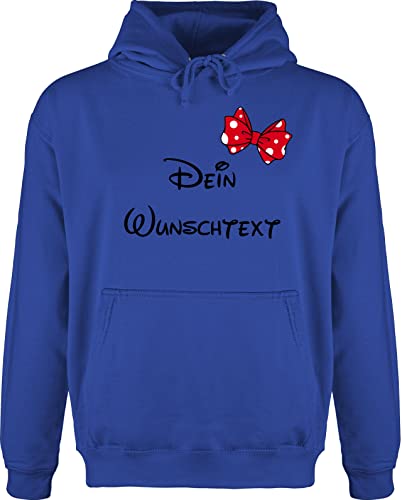 Hoodie Herren Pullover Männer - Aufdruck selbst gestalten - Wunschtext Schleife - 3XL - Royalblau - Text änderbar eigenem Schrift selber Bedrucken seinem zum personalisiertem Bedruckt Lassen von Geschenk mit Namen personalisiert by Shirtracer