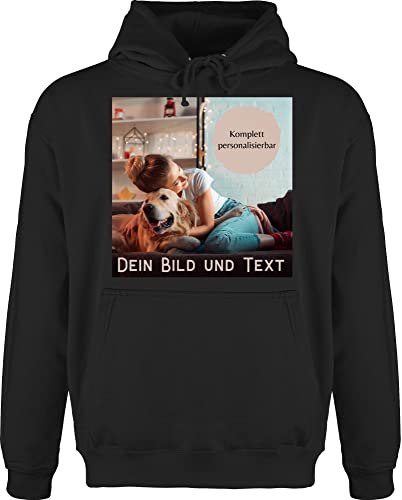 Hoodie Herren Pullover Männer - eigenem - Foto Bild Geschenk - 3XL - Schwarz - Text und Schrift Bedrucken 14 Februar für von Sich Drauf selbstgestalten selbst gestalten zum einfügen selber von Geschenk mit Namen personalisiert by Shirtracer