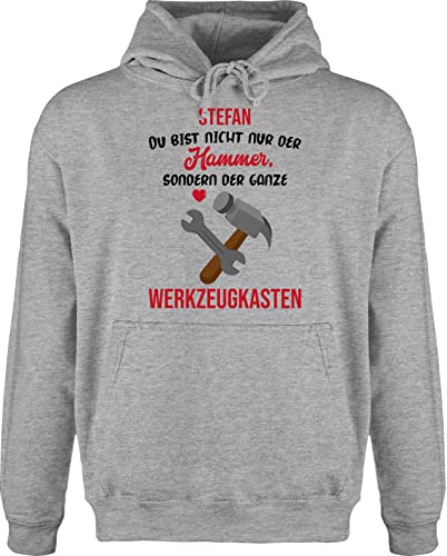 Hoodie Herren Pullover Männer - Freund - Opa personalisiertes Geschenk Weihnachten Papa Helfer Geschenke Handwerker mit Namen - XL - Grau meliert - Bester Freunde Gute Geburtstagsgeschenk guter von Geschenk mit Namen personalisiert by Shirtracer