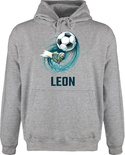 Hoodie Herren Pullover Männer - Fußball Schuss Cool Fußballfan | Fußballgeschenkideen - XS - Grau meliert - logo soccer fussball geschenke+für+fußballfans leon kapuzenpullover fußballfans Hoodie Herren Pullover Männer - Fußball Schuss Cool Fußballfan | Fußballgeschenkideen - XS - Grau meliert - logo soccer fussball geschenke+für+fußballfans leon kapuzenpullover fußballfans von Geschenk mit Namen personalisiert by Shirtracer