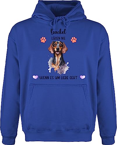 Hoodie Herren Pullover Männer - Hunde - Dackel - Geschenk Hundebesitzern - M - Royalblau - hundemotiven dackelmotiv Hund Hunde. Bedrucken personalisierter hundemotive hundespruch hundemotiv von Geschenk mit Namen personalisiert by Shirtracer