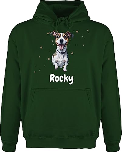 Hoodie Herren Pullover Männer - Hunde - Jack Russel Terrier - Hundebesitzern Geschenk - 3XL - Dunkelgrün - Hund personalisierter hundemotiv Hundebesitzer Name und personalisierte Hunden von Geschenk mit Namen personalisiert by Shirtracer