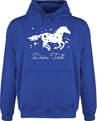 Hoodie Herren Pullover Männer - Pferde - Pferd Dein Name Wunschtext Text - L - Royalblau - voltigieren pferden Herzen Reiter Geschenke für pferdefans mamen Geschenk+für+pferdeliebhaber von Geschenk mit Namen personalisiert by Shirtracer