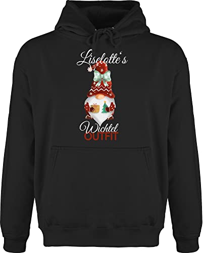 Hoodie Herren Pullover Männer - Weihnachten Geschenke Christmas - Wichtel Outfit mit Name - 3XL - Schwarz - Kapuzenpullover Weihnachts personalisiertes weihnachtsmotiven weihnachtsmotiv von Geschenk mit Namen personalisiert by Shirtracer