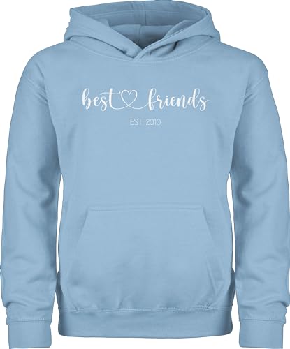 Kinder Hoodie Jungen Mädchen - Best Friends est Jahreszahl I Beste Freunde I BFF I Freundschaft I Best Friend Geschenk I Beste Freundin - 152 (12/13 Jahre) - Hellblau - Geschenke Bester Freund von Geschenk mit Namen personalisiert by Shirtracer