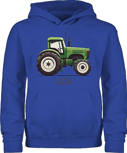 Kinder Hoodie Jungen Mädchen - Traktor Landwirte Landwirt Traktoren Trecker Landwirtschaft - 98 (1/2 Jahre) - Royalblau - traktorfan Geschenke Pullover Traktor-trecker Name personalisierte von Geschenk mit Namen personalisiert by Shirtracer