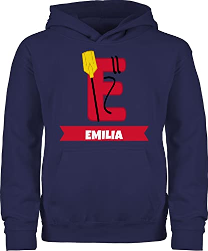 Kinder Hoodie Jungen Mädchen - Anfangsbuchstabe Name - Personalisiertes Geschenk mit Namen für Bootsfahrer Kapitän Bootsführerschein - 140 (9/11 Jahre) - Navy Blau - Geschenke anfangsbuchstaben von Geschenk mit Namen personalisiert by Shirtracer