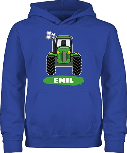 Kinder Hoodie Jungen Mädchen - Traktor Trekker Buldog Schlepper - 116 (5/6 Jahre) - Royalblau - name trecker pullover tractors pulli bulldog junge und motiv geschenke fans jungs bauern traktormotiv von Geschenk mit Namen personalisiert by Shirtracer