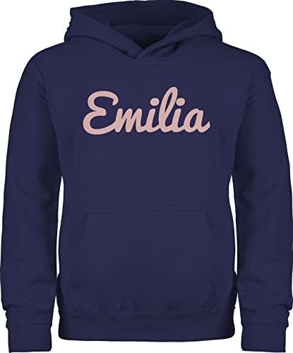 Kinder Hoodie Jungen Mädchen - für Name - Dein Text - Schriftzug - 98 (1/2 Jahre) - Navy Blau - personalisiertes personalisierte Pullover von Geschenk mit Namen personalisiert by Shirtracer