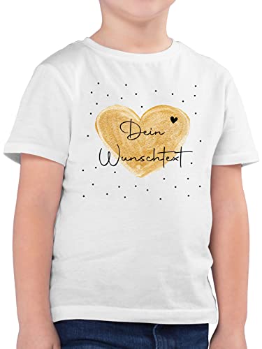 Kinder T-Shirt Jungen - Aufdruck selbst gestalten - Dein Wunschtext - 104 (3/4 Jahre) - Weiß - Alles Liebe zum Valentinstag t Shirt Kind Tshirt Druck junggesellenabschied für weißes gewünschten von Geschenk mit Namen personalisiert by Shirtracer