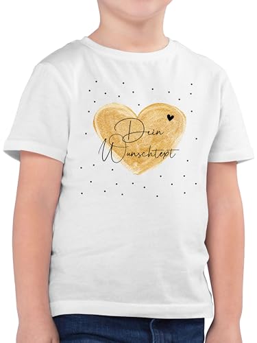 Kinder T-Shirt Jungen - Aufdruck selbst gestalten - Dein Wunschtext I Geschenk personalisiert Weihnachten I Vatertag I Muttertag I Geburtstag - 152 (12/13 Jahre) - Weiß - Tshirt eigenem Text von Geschenk mit Namen personalisiert by Shirtracer