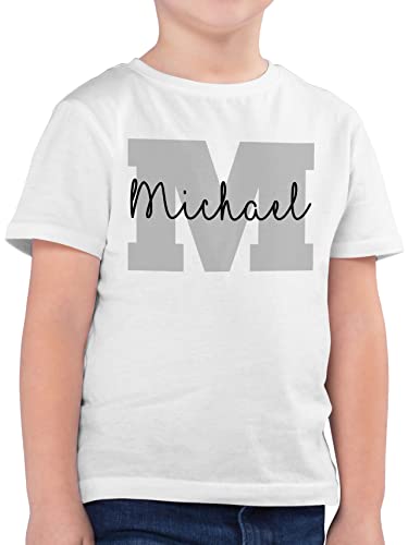 Kinder T-Shirt Jungen - Individuelles Anfangsbuchstabe für Junge - Anfangsbuchstaben Name - Persönliches Geschenk Personalisiert mit Namen Bedrucken Initialen Personalisierte Custom Buchstabe von Geschenk mit Namen personalisiert by Shirtracer