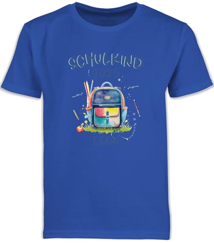 Kinder T-Shirt Jungen Schulanfang - Schulkind 2025 | Einschulung 2025 | Geschenk Schulkind Junge | Geschenke Einschulung Junge - 140 (9/11 Jahre) - Royalblau - Tshirt endlich 2024 von Geschenk mit Namen personalisiert by Shirtracer