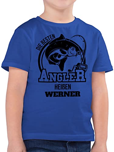 Kinder T-Shirt Jungen - Angeln - Angler Geschenk - 140 (9/11 Jahre) - Royalblau - Angel Sachen Name Shirts Shirt Fisch angelzubehör Tshirt Geschenke t Geschenk+für+Angler personalisierte fischen von Geschenk mit Namen personalisiert by Shirtracer