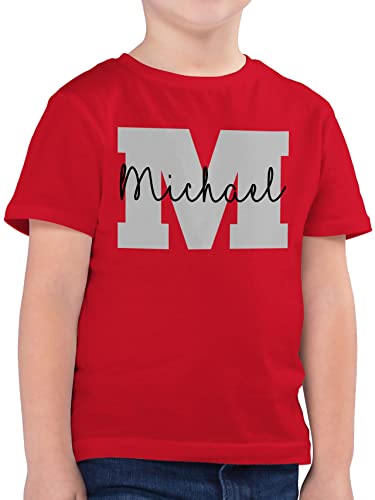 Kinder T-Shirt Jungen - Individuelles Anfangsbuchstabe für Junge - Anfangsbuchstaben Name - Persönliches Geschenk Personalisiert mit Namen Bedrucken Initialen Personalisierte Custom Buchstabe von Geschenk mit Namen personalisiert by Shirtracer