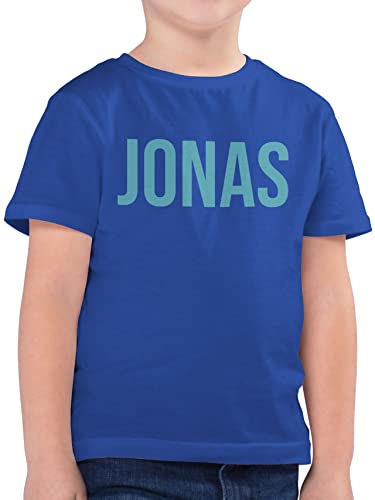 Kinder T-Shirt Jungen - für - Dein Name in Bunt - 128 (7/8 Jahre) - Royalblau - namens Tshirt Junge einem personalisiertes personalisierte t- Shirt Jungs eigenem Kindershirt Kindergarten Shirts von Geschenk mit Namen personalisiert by Shirtracer