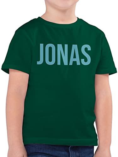 Kinder T-Shirt Jungen personalisiert mit Namen - für Kinder Name - Dein Name in Bunt - 152 (12/13 Jahre) - Tannengrün - Tshirt t Shirt Junge personalisiertes t- Jungs t-Shirts Baumwolle - F130K von Geschenk mit Namen personalisiert by Shirtracer