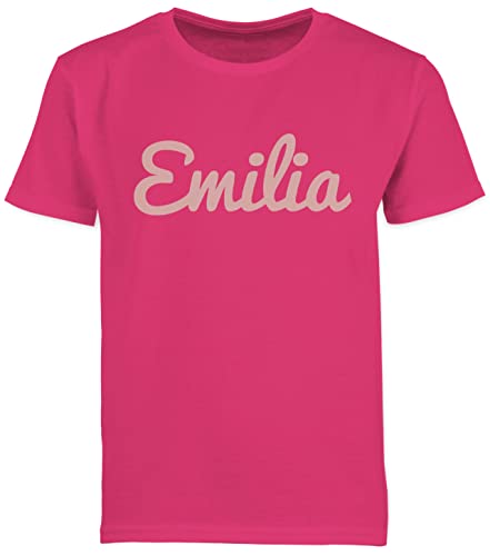 Kinder T-Shirt Jungen - für Name - Dein Text - Schriftzug - 152 (12/13 Jahre) - Fuchsia - Tshirt weiß einem personalisiertes personalisierte Shirt Junge t Shirts t-Shirts Kind Jungs von Geschenk mit Namen personalisiert by Shirtracer