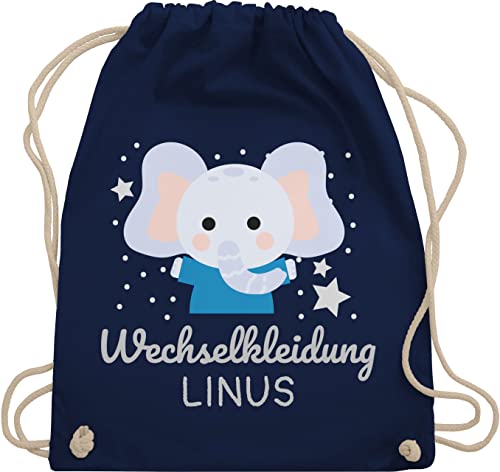 Turnbeutel Rucksack - Kita Beutel Wechselsachen Jungen - Wechselkleidung Elefant - Unisize - Navy Blau - schlafbeutel kindergarten wechselbeutel personalisierte elephant stoffbeutel Turnbeutel Rucksack - Kita Beutel Wechselsachen Jungen - Wechselkleidung Elefant - Unisize - Navy Blau - schlafbeutel kindergarten wechselbeutel personalisierte elephant stoffbeutel von Geschenk mit Namen personalisiert by Shirtracer