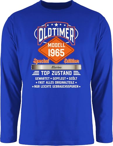 Langarmshirt Herren Langarm Shirt - 60. Geburtstag - Oldtimer Special Vintage 1965 mit Name - XXL - Royalblau - +60+Jahre Geschenke zum 60 60.Geburtstag 1964 Tshirt sechzigern 1962 Mann sechzig 1963 Langarmshirt Herren Langarm Shirt - 60. Geburtstag - Oldtimer Special Vintage 1965 mit Name - XXL - Royalblau - +60+Jahre Geschenke zum 60 60.Geburtstag 1964 Tshirt sechzigern 1962 Mann sechzig 1963 von Geschenk mit Namen personalisiert by Shirtracer